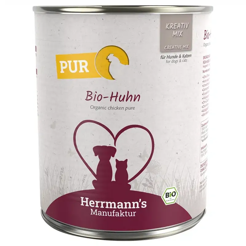 Fynd - Herrmann’s Ekologisk Pure Meat 6 x 800 g – Ekologisk kyckling