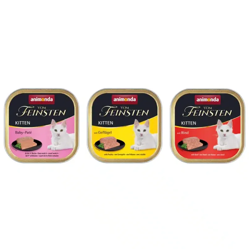 animonda Vom Feinsten Kitten Megapack 96 x 100 g – Mix I - Favorit