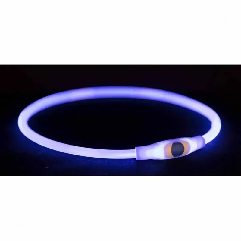 Efterfrågad - Trixie Flash Light Lysande Katt/Hundhalsband Blå (65 cm)