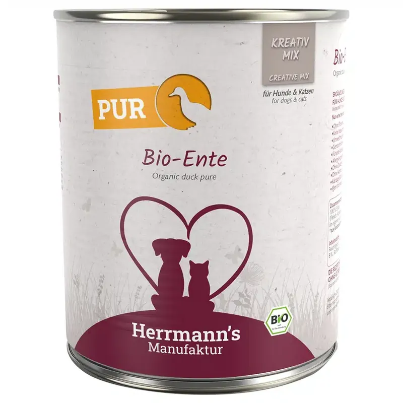 Nyinkommet | Herrmann’s Ekologisk Pure Meat 6 x 800 g – Ekologisk anka
