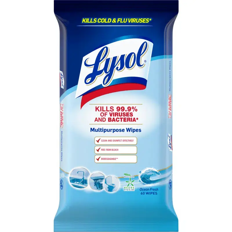 Lysol wipes 60 st - Toppsäljare