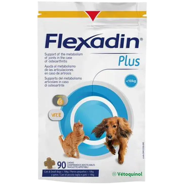 Flexadin Plus Min upp till 10kg 30tabl Katt & Hund – Vétoquinol - Få kvar i lager