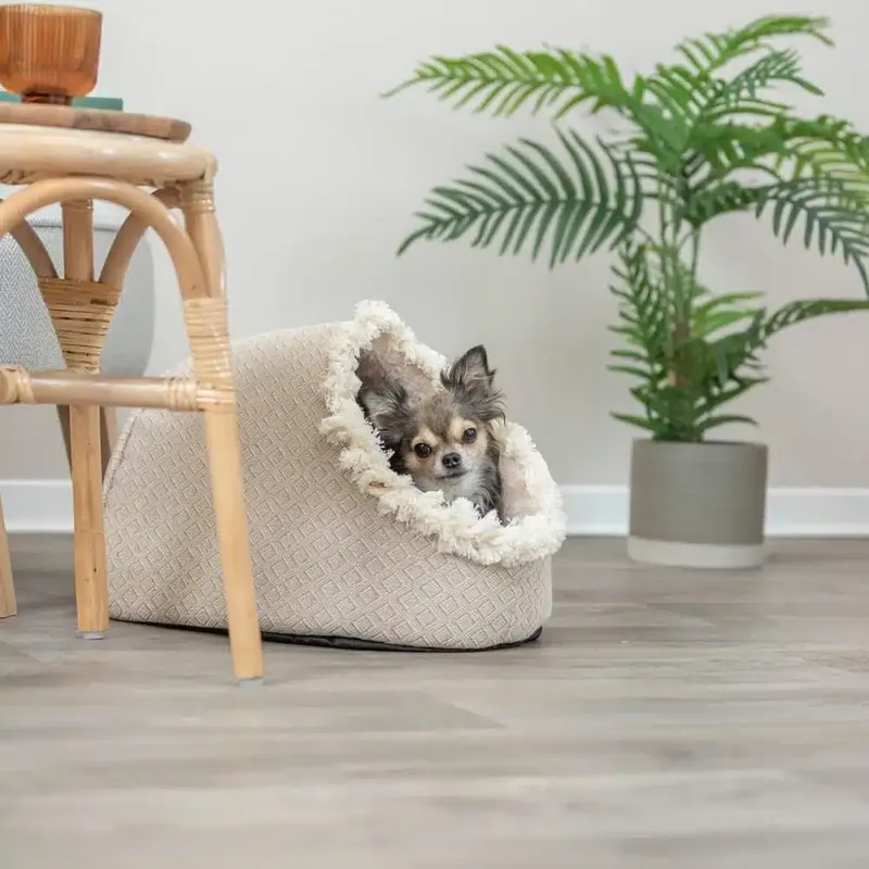 Enkel beställning - Trixie Boho Hund och Kattbädd Igloo Beige