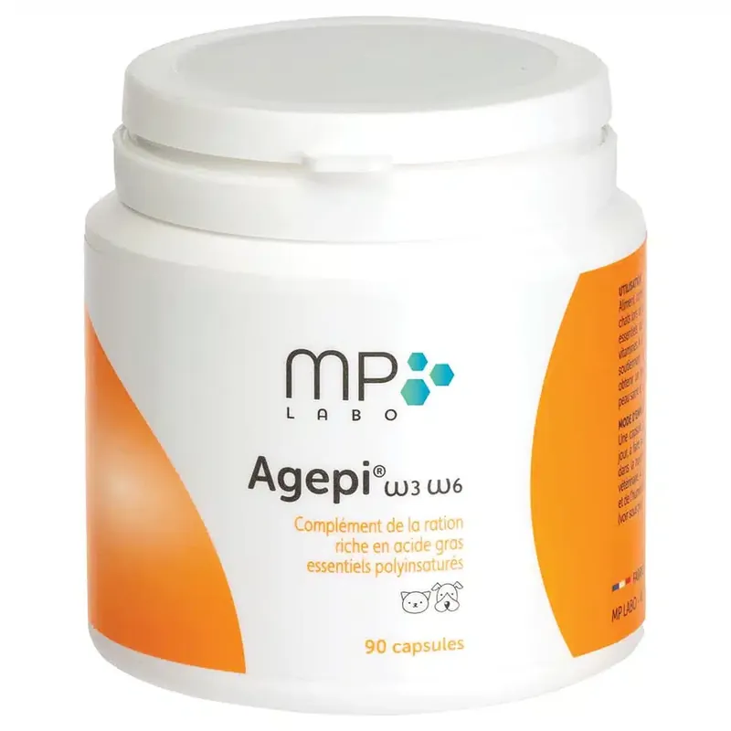 Utförsäljning - MP Labo Agepi omega 3 & 6 för hundar och katter – 90 kapslar