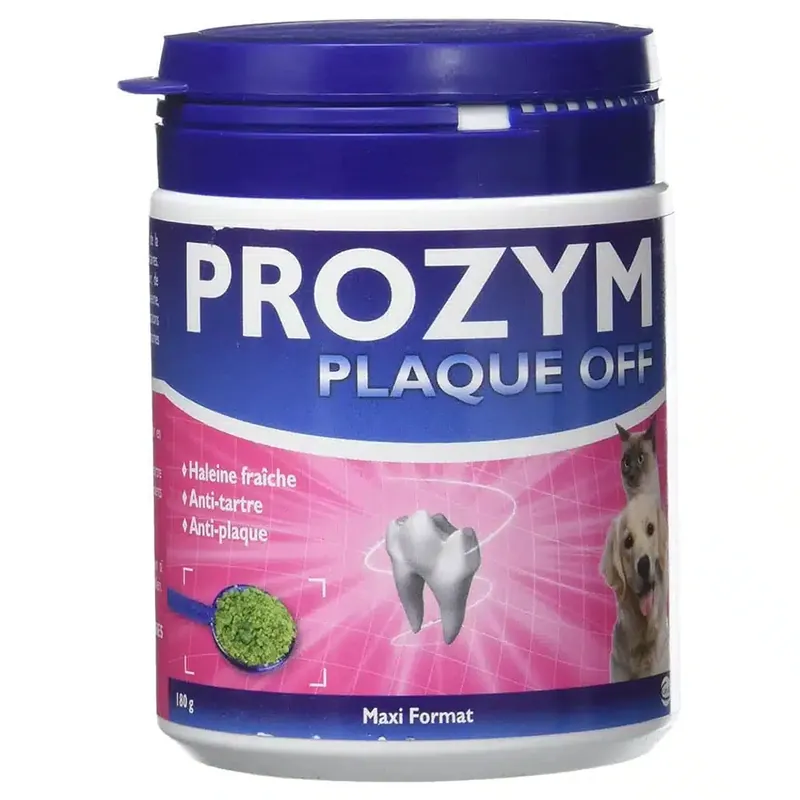 Prozym Plaque Off Pulver för hundar och katter – 180 g - Toppsäljare
