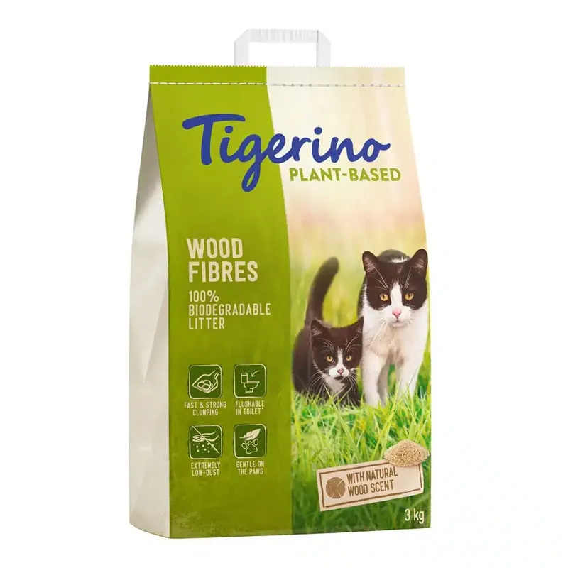 Kanonerbjudande - Tigerino Plant-Based kattströ till prova-på-pris! – Träfiberströ (parfymfri) 7 l (3 kg)