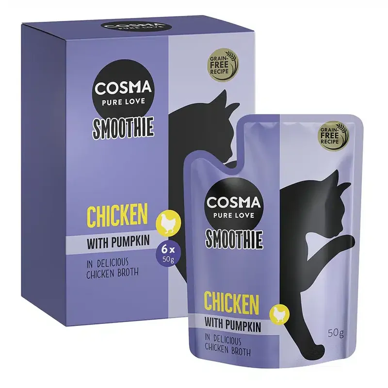 Prissänkt - Sparpris! 6 x 50 g Cosma Smoothies – Kyckling med pumpa