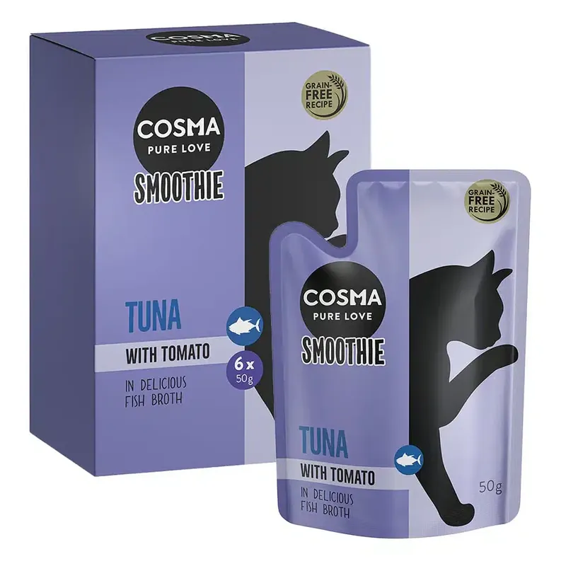 Sänkt pris - Sparpris! 6 x 50 g Cosma Smoothies – Tonfisk med tomat