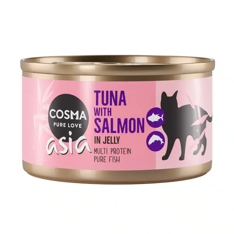 Försäljningssuccé - Cosma Asia i gelé 6 x 85 g – Tonfisk & lax