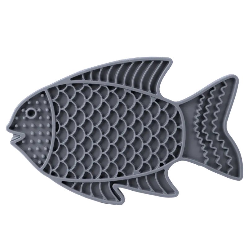 Kampanjen går snart ut - Lick mat Fish, 22x13cm, Grå – Pritax