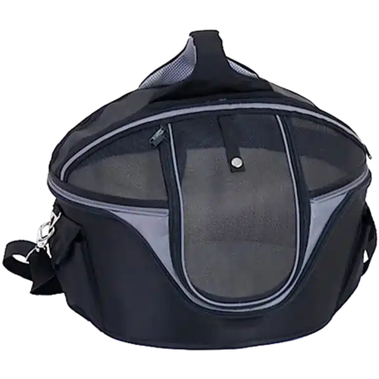 Nytt lägre pris - Pet Carrier 2in1 Oval Large 53x45x41cm Svart/Grå – Ozami
