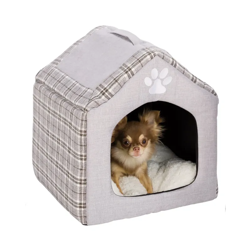 Trixie Igloo Silas Hundkoja Grå med Mjuk Dyna 40x45x40cm - Fynd