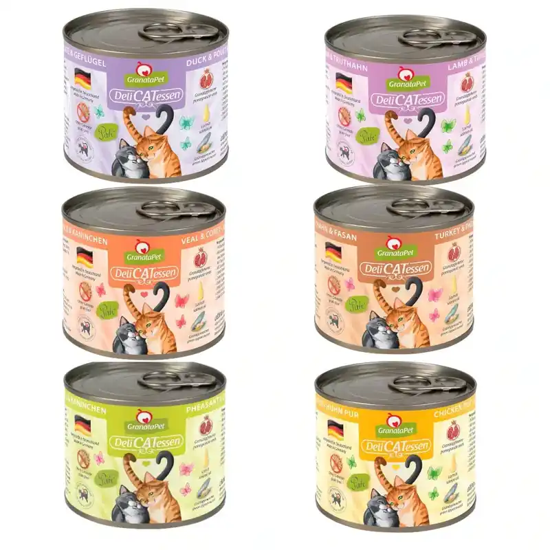 Blandat provpack GranataPet DeliCatessen 200 g Blandpack III utan fisk 6 x 200 g - Försäljningssuccé