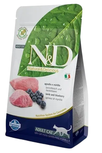 Farmina – Cat N&D Grain Free Lamb & Blueberry Adult 1,5kg | Bra pris just nu