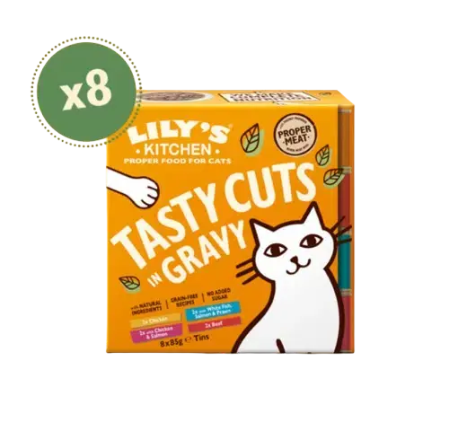 Endast ett fåtal kvar | LILYS KITCHEN – Cat Tasty Cuts In Gravy burkar Multipack 8 x 85g