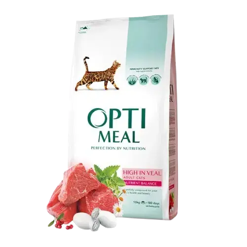 Optimeal – Adult & Senior Healthy Skin & Coat Veal Torrfoder Till Katt 4kg | Handla nu