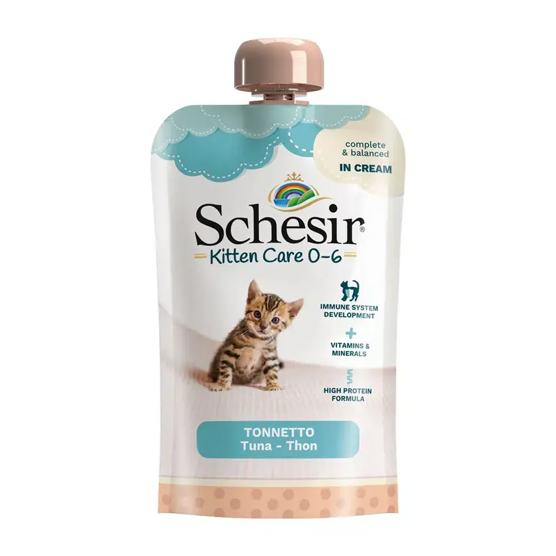 Sista chansen - Ekonomipack Schesir Kitten in Cream 20 x 150 g – Tonfisk