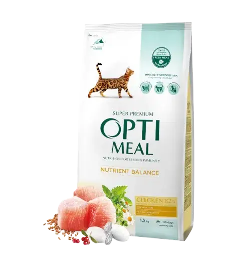 Bara idag - Optimeal – Complete dry pet food for adult cats- chicken, 1,5kg