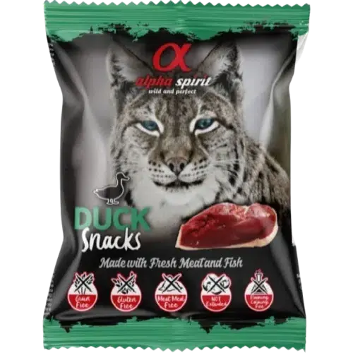 Finns att beställa | ALPHA SPIRIT – Cat Duck Snack Kattgodis 50g