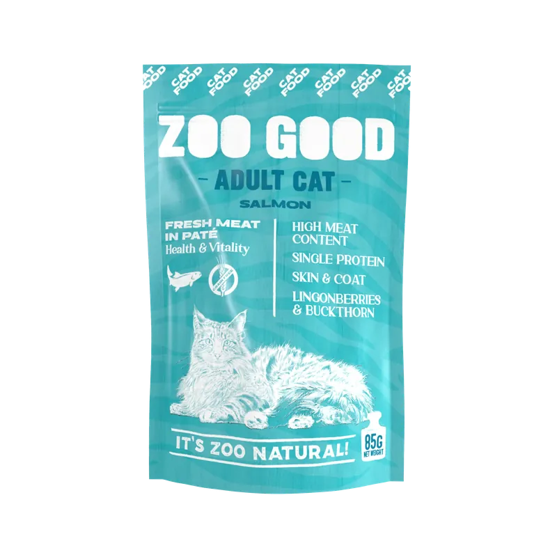 Premium - Cat Adult Salmon 85g Pouch – ZOO GOOD