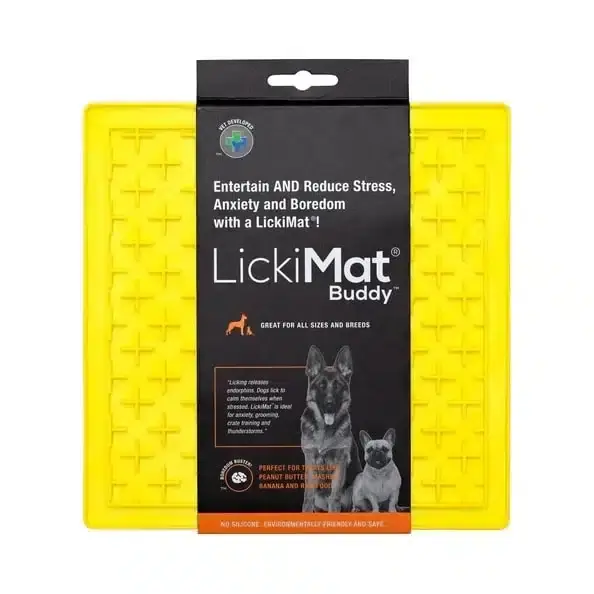 LickiMat Classic Buddy Gul – 20×20 cm | Beställ direkt