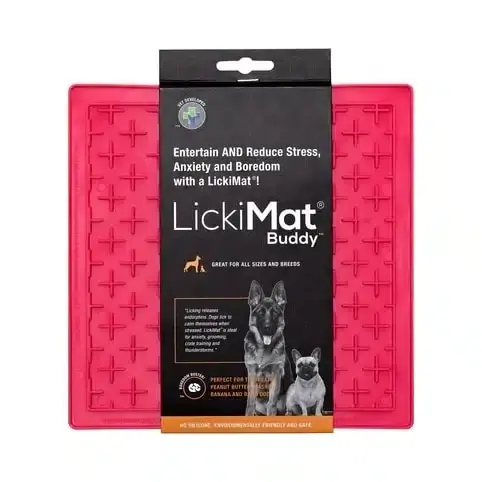 LickiMat Classic Buddy Röd – 20×20 cm - Tidsbegränsat erbjudande