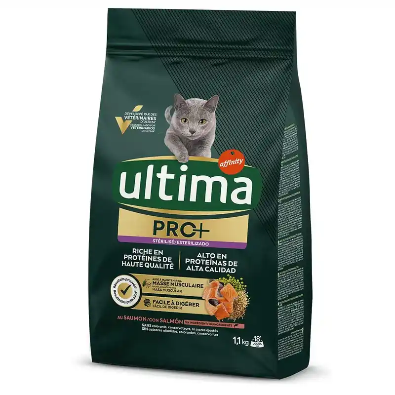 Ta chansen - Ultima Cat PRO+ Sterilized Salmon – 1,1 kg