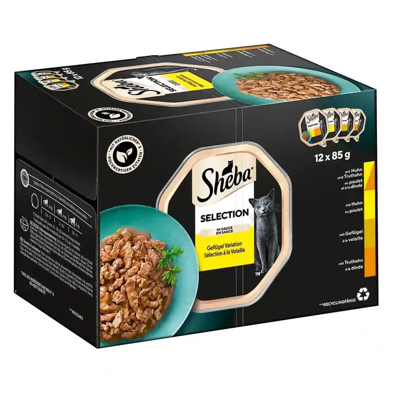 Sheba Varieties 12 x 85 g portionsform – Selection in Sauce - Fyndpris