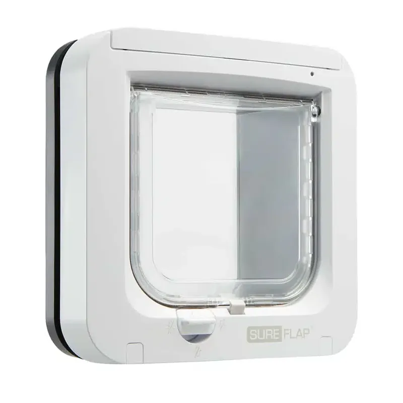 SureFlap kattlucka med chip – Sureflap grå/vit - Skynda dig
