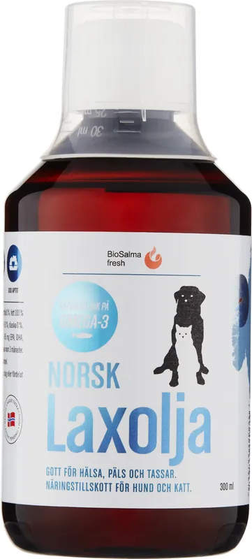 Fyndpris - Biosalma Norsk Laxolja för hund och katt 300 ml