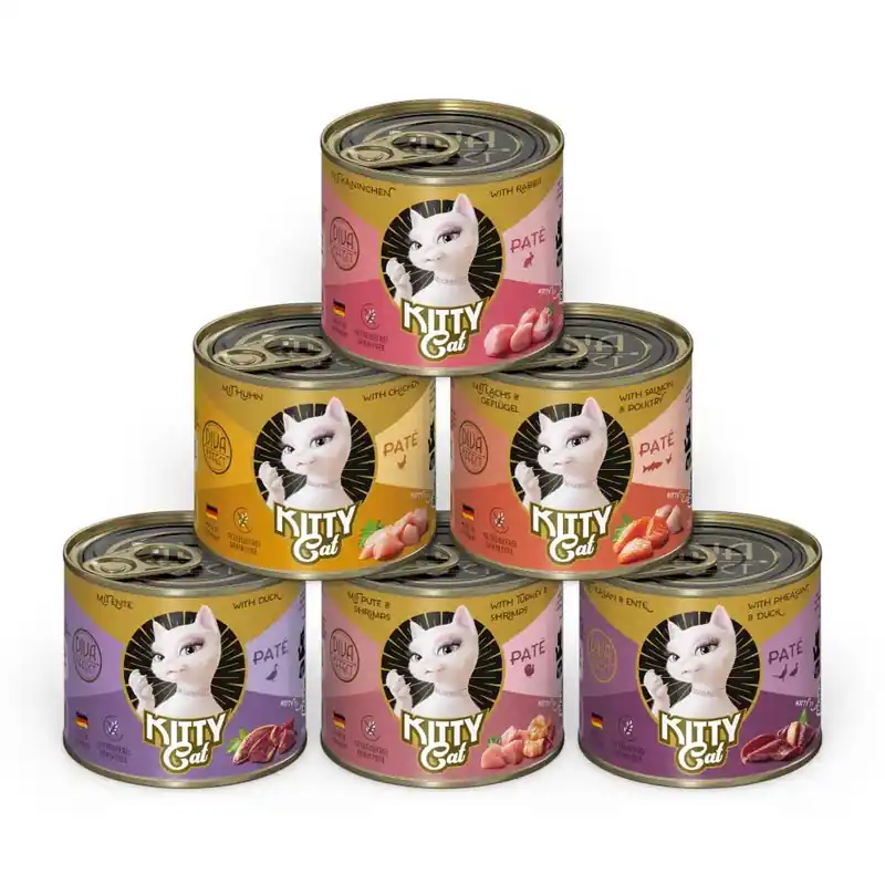 Lågt pris | Kitty Cat Adult Pate 6 x 200 g – Mix II (6 sorter)