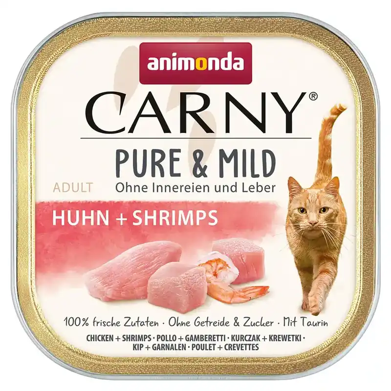 Fyndpris - animonda Carny Adult Pure & Mild 32 x 100 g – Kyckling & räkor