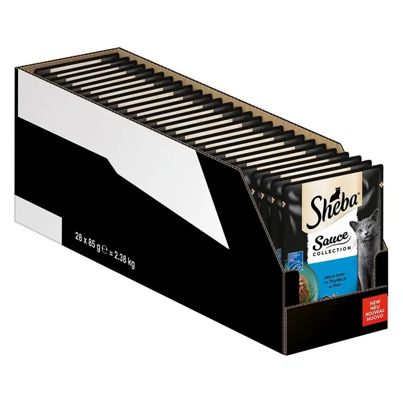 Megapack Sheba Varieties i portionspåse 28 x 85 g – Sauce Lover med tonfisk | Nyligen lanserat