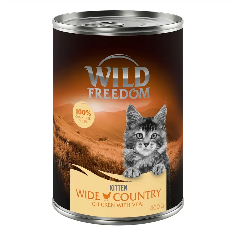 Ny produkt | Wild Freedom Kitten 6 x 400 g – Wide Country – Kalv & kyckling