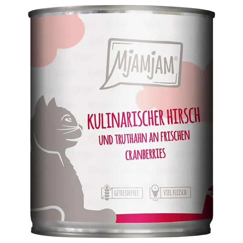 Passa på | MjAMjAM 6 x 800 g – Kulinarisk hjort & kalkon på färska tranbär