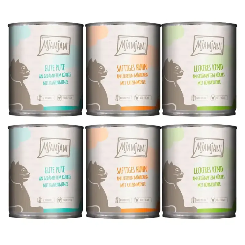 Mixpack MjAMjAM Pure Meat Pleasure 6 x 800 g – Mix (3 sorter) - Mycket uppskattad