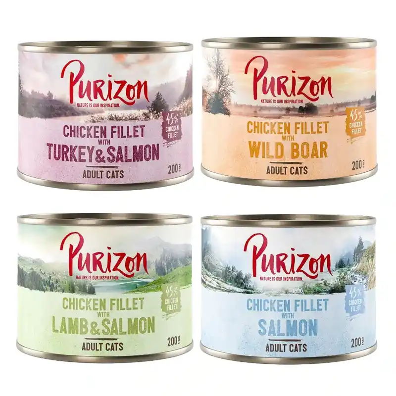 Purizon Adult – Grain Free 6 x 200 g – Mixpaket | Nyhet