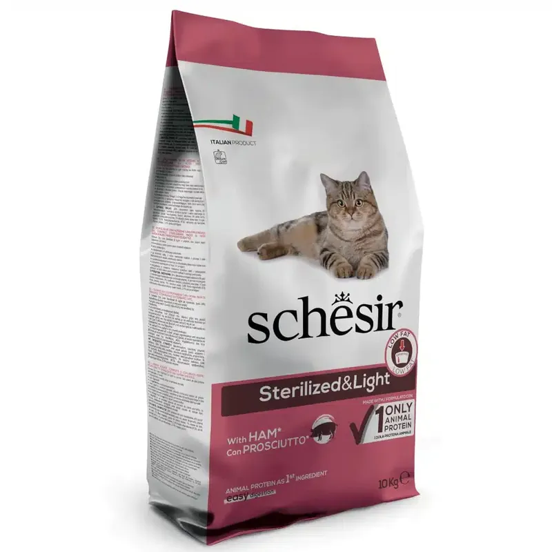 Schesir Sterilized & Light med skinka – 10 kg - Handla online