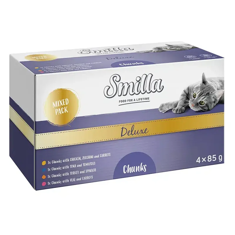 Toppkvalitet | Smilla Deluxe Mousse & Chunks i mixpack 4 x 85 g – Chunks mixpack