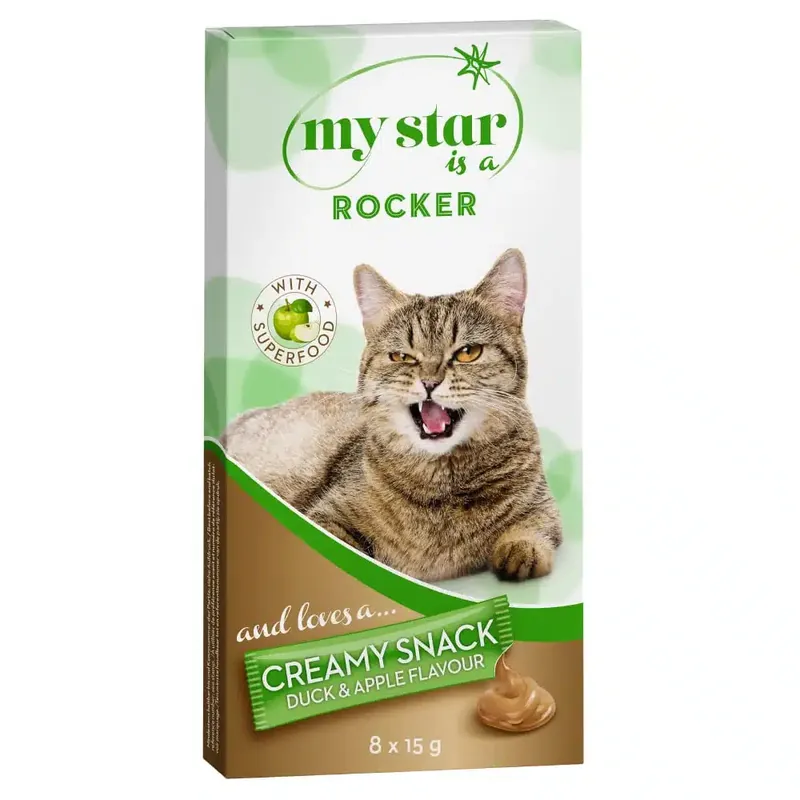 Nyhet i webbutiken - My Star is a Rocker – Duck & Apple Creamy Snack Superfood – 8 x 15 g