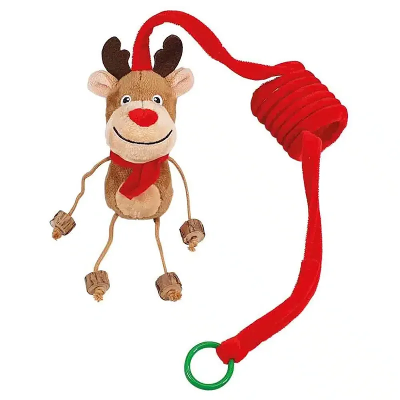 Kundfavorit | Xmas Reindeer with spiral kattleksak – 75-130 cm
