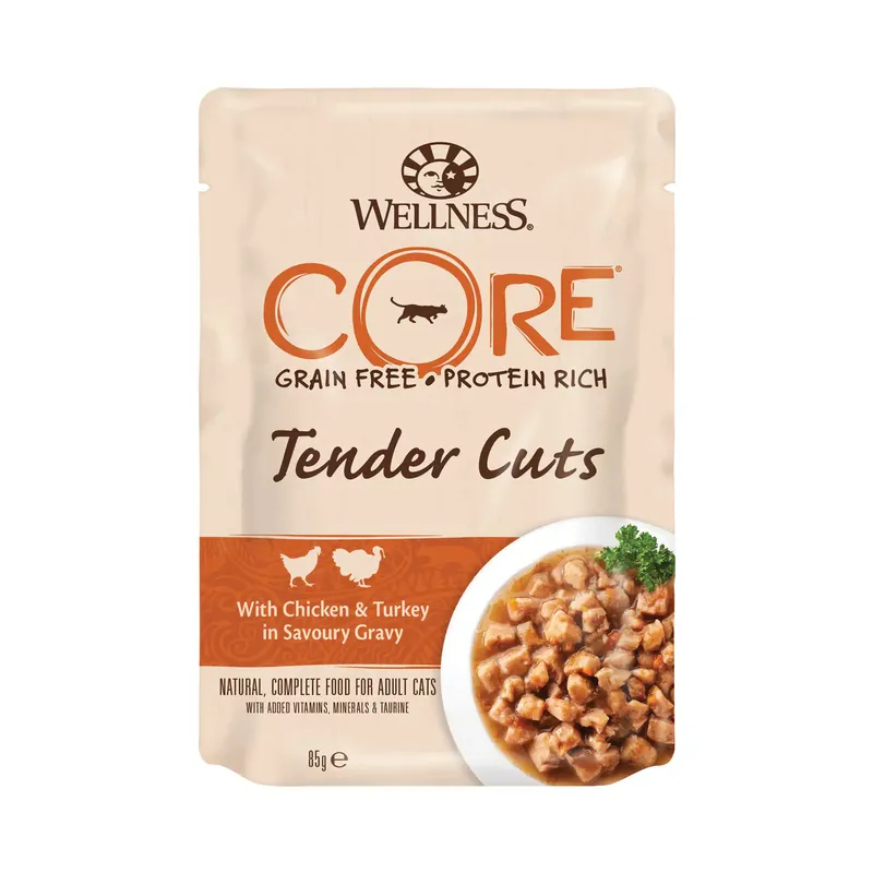 Nyhet hos oss - CORE Cat Tender Cuts Chicken & Turkey – 85 g