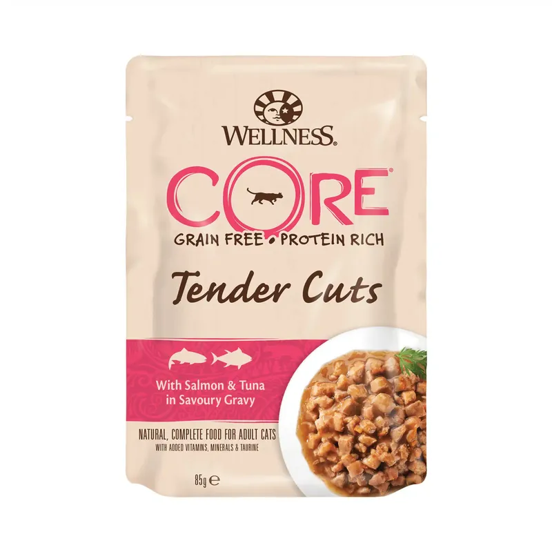 CORE Cat Tender Cuts Salmon & Tuna – 85 g | Kundfavorit