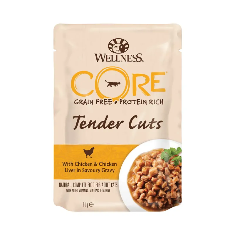 Mycket uppskattad - CORE Cat Tender Cuts Chicken & Chicken Liver – 85 g