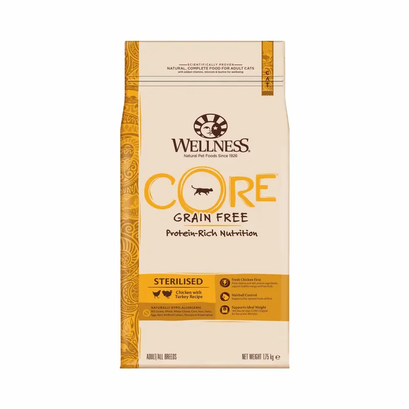 CORE Cat Adult Sterilised Chicken & Turkey – 1.75 kg | Klar att skickas