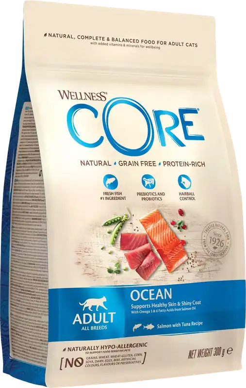 Bara denna vecka | CORE Petfood Cat Adult Ocean Grain Free Salmon & Tuna Dry 300 g