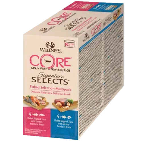 Kanonpris | CORE Petfood Signature Selects Flaked Selection Multipack 8 x 79 g