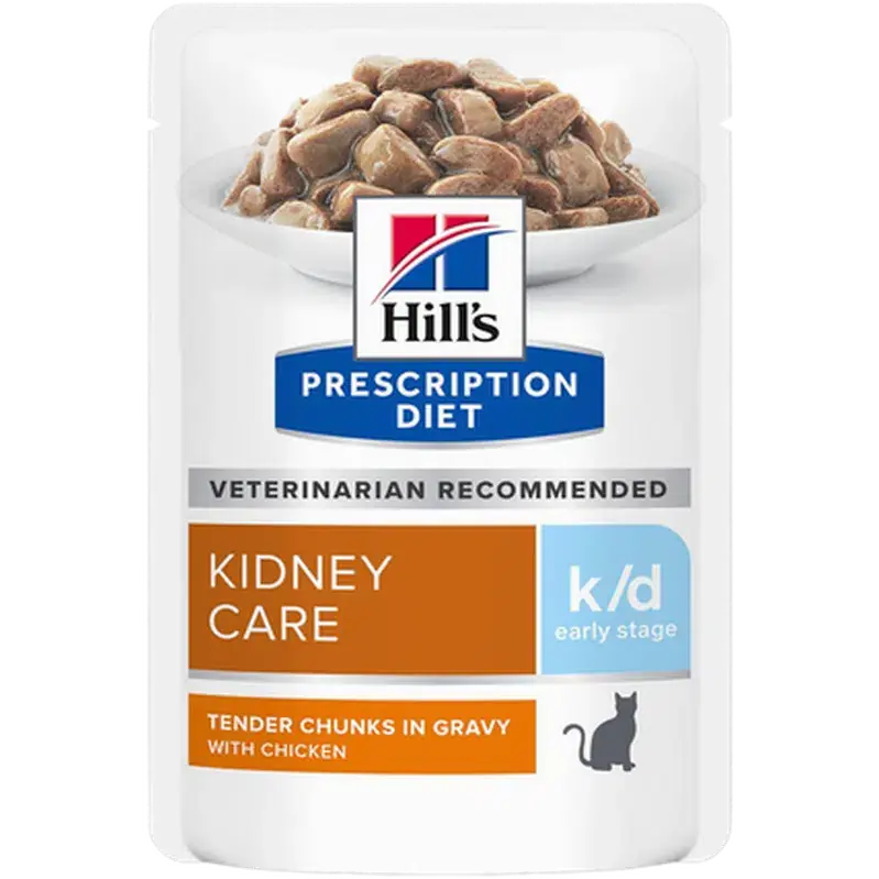 Hill’s Prescription Diet Feline k/d Kidney Care Early Stage Chicken Pouch – Wet Cat Food 85 g x 12 st - Erbjudande