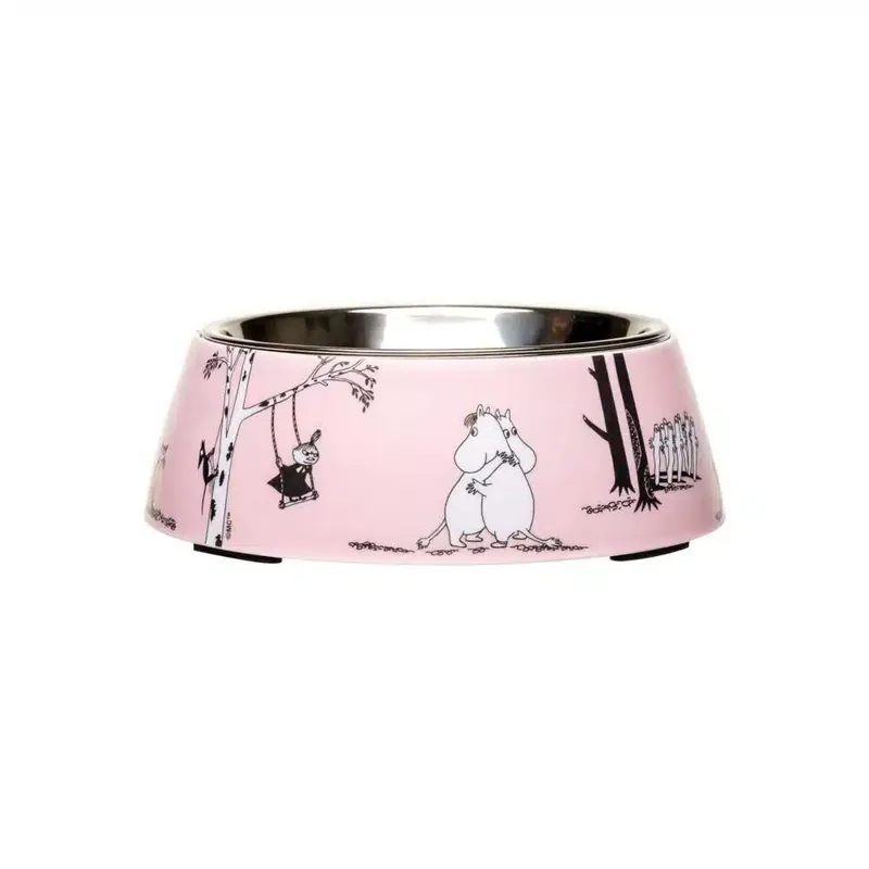 Dagens erbjudande - Moomin for Pets matskål för hund och katt (M rosa)