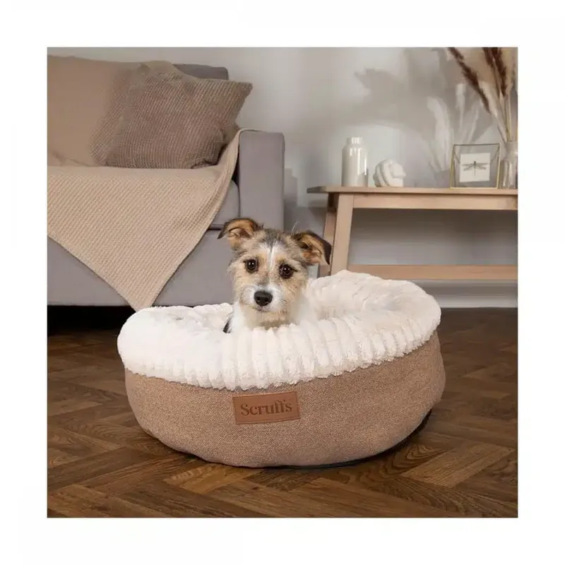 Försäljningssuccé | Scruffs Ellen Donut Hundbädd/Kattbädd beige (55 cm)
